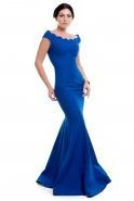 Long Sax Blue Evening Dress C3259