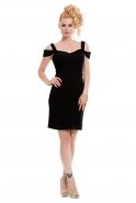 Short Black Evening Dress T2088