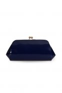 Navy Blue Patent Leather Evening Bag V409