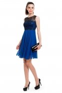 Short Sax Blue Evening Dress T2157