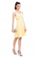 Short Yellow Evening Dress C2156