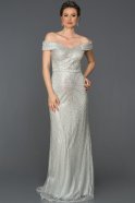Long Grey Engagement Dress ABU045