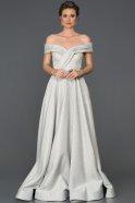 Long Grey Engagement Dress ABU034