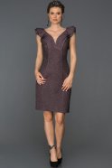 Short Violet Invitation Dress ABK053