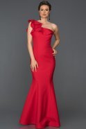 Long Red Mermaid Prom Dress ABU068