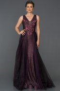 Long Purple Engagement Dress ABU022