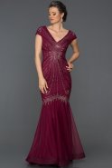 Long Violet Mermaid Prom Dress AB421