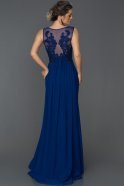 Long Sax Blue Mermaid Prom Dress ABU301