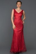 Long Red Engagement Dress ABU302
