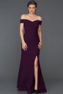 Long Purple Prom Gown ABU176