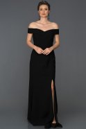 Long Black Prom Gown ABU176