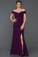 Long Purple Prom Gown ABU245
