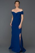Long Sax Blue Prom Gown ABU245