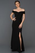 Long Black Prom Gown ABU245