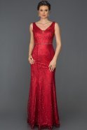 Long Red Engagement Dress AB7116