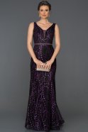 Long Purple Engagement Dress AB7116