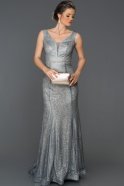 Long Grey Mermaid Prom Dress ABU308