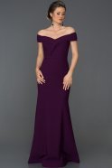 Long Purple Prom Gown AB7128