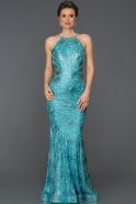 Long Turquoise Mermaid Prom Dress ABU141