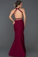 Long Plum Mermaid Prom Dress ABU122