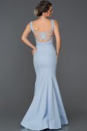 Long Blue Mermaid Prom Dress ABU178
