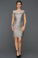 Short Grey Invitation Dress ABK011