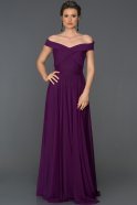 Long Purple Evening Dress ABU008
