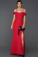 Long Red Mermaid Evening Dress ABU475