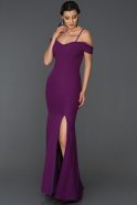 Long Purple Mermaid Evening Dress ABU475