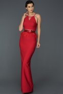 Long Red Mermaid Evening Dress ABU041