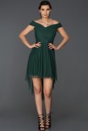 Short Emerald Green Prom Gown ABK142
