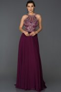 Long Violet Evening Dress ABU195