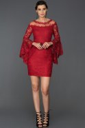 Short Red Invitation Dress ABK084