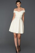 Short White Invitation Dress ABK062