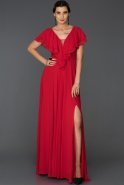 Long Red Engagement Dress ABU143
