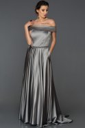 Long Grey Engagement Dress ABU304