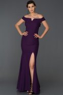 Long Purple Mermaid Prom Dress ABU113