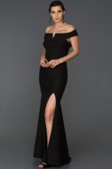 Long Black Mermaid Prom Dress ABU113