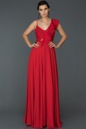 Long Red Engagement Dress ABU476