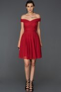 Short Red Invitation Dress ABK008