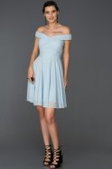 Short Blue Invitation Dress ABK008