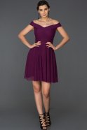 Short Purple Invitation Dress ABK008