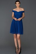 Short Sax Blue Invitation Dress ABK008