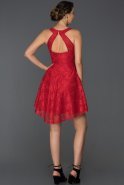 Short Red Prom Gown ABK092