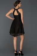 Short Black Prom Gown ABK092