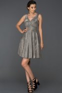 Short Silver Prom Gown AB8172