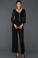Black Jumpsuit Evening Dress ABT008