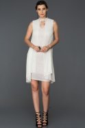 Short White Evening Dress ABK061