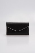 Black Leather Evening Bag V458