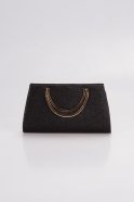 Black Silvery Portfolio Bags V420